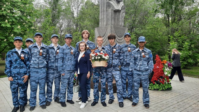 Торжественное мероприятии, посвященное 80-й годовщине Победы в Великой Отечественной войне, в сквере «Победа».